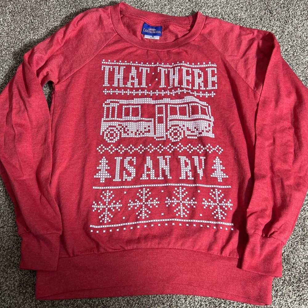 Women's National Lampoons Christmas Vacation Red Long Sleeve Shirt SIZE SMALL RV